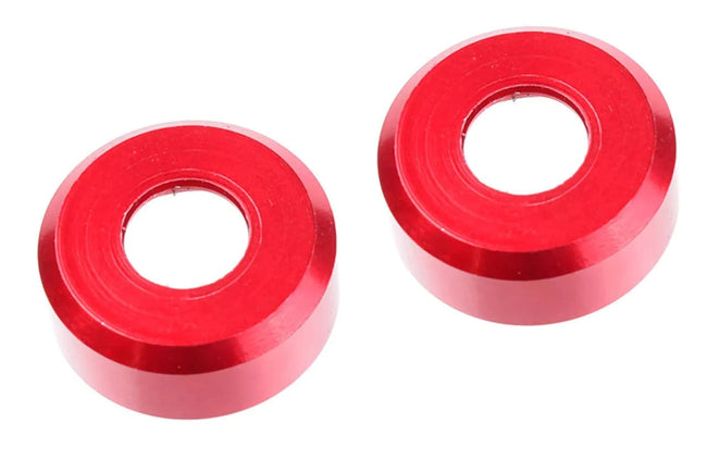 Team Corally HDA Suspension Arm Insert - Outer - Spacer 2.5mm - Aluminum - Red - 2 pcs [C-00180-1040]