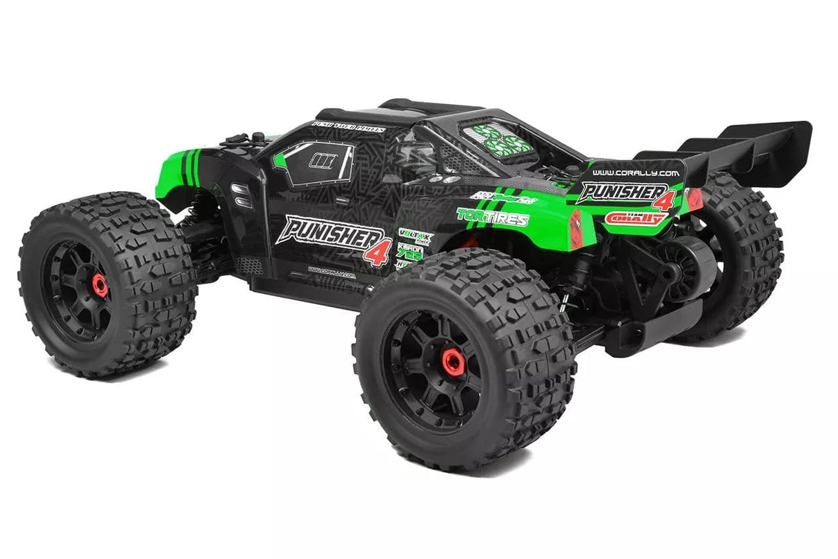 Team Corally Punisher 10 XL4S Brushless Monster Truck - Green [C - 00292 - G] - Hobbytech Toys