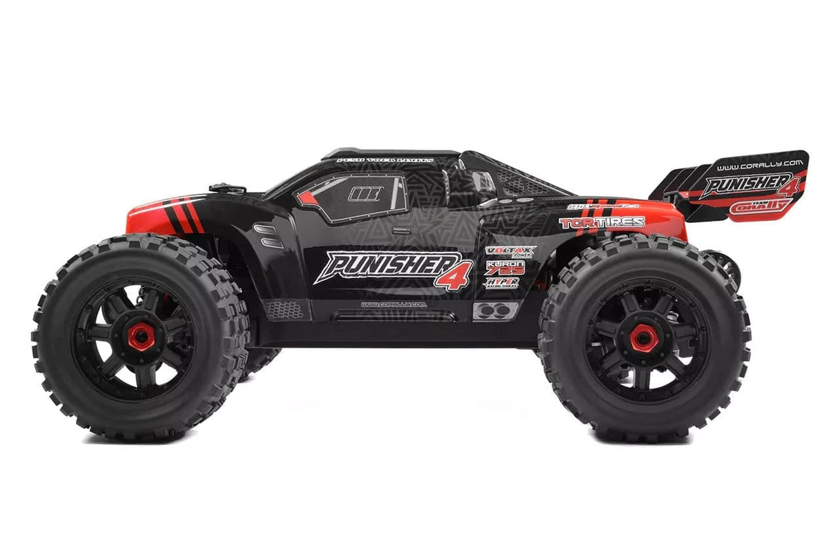 Team Corally Punisher 10 XL4S Brushless Monster Truck - Red [C - 00292 - R] - Hobbytech Toys