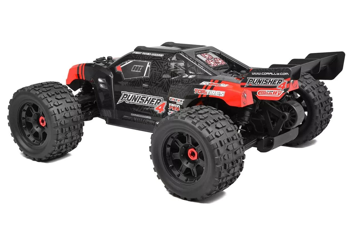 Team Corally Punisher 10 XL4S Brushless Monster Truck - Red [C - 00292 - R] - Hobbytech Toys