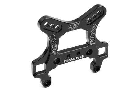 Team Corally Xtreme Shock Tower - Front - Swiss Made 7075 T6 - 5mm - Hard Anodised - Black [C - 00180 - 424] - Hobbytech Toys