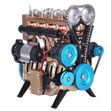 Teching 4 Cylinder Metal Model Engine Assembly Kit - Hobbytech Toys