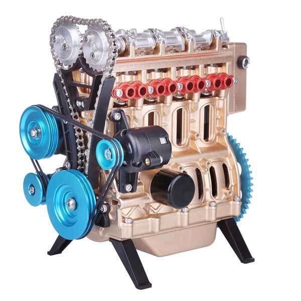 Teching 4 Cylinder Metal Model Engine Assembly Kit - Hobbytech Toys