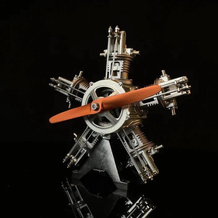 Teching 5 Cylinder Radial Metal Model Engine Assembly Kit - Hobbytech Toys