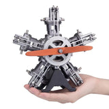 Teching 5 Cylinder Radial Metal Model Engine Assembly Kit - Hobbytech Toys