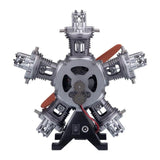 Teching 5 Cylinder Radial Metal Model Engine Assembly Kit - Hobbytech Toys