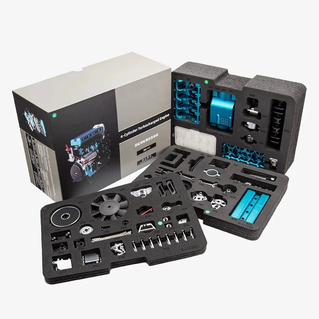 Teching Turbo Charged 4 Cylinder Model Engine Assembly Kit [DM111] - Hobbytech Toys
