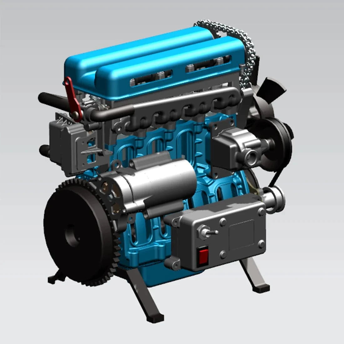 Teching Turbo Charged 4 Cylinder Model Engine Assembly Kit [DM111] - Hobbytech Toys