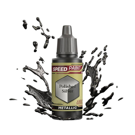 The Army Painter Speedpaint: Polished Silver - 18ml Acrylic Paint - Hobbytech Toys