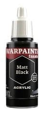 The Army Painter Warpaints Fanatic: Matt Black - 18ml Acrylic Paint - Hobbytech Toys