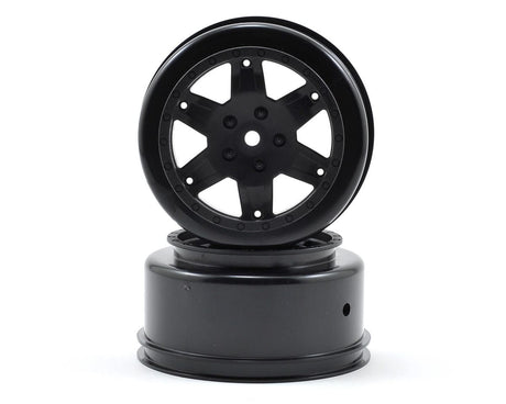 TLR 1/10 Front/Rear SCT 2.2/3.0 Wheels, 12mm Hex, Black, 2pcs, 22SCT - genuine TLR product TLR7011