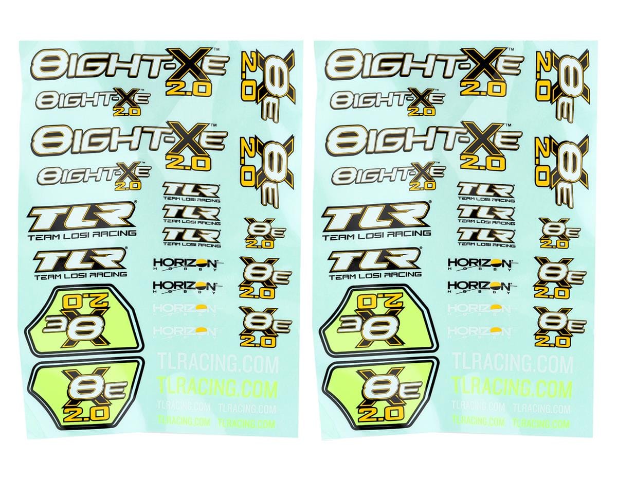 TLR Clear Body with Decals, 8X 2.0, 8XE 2.0