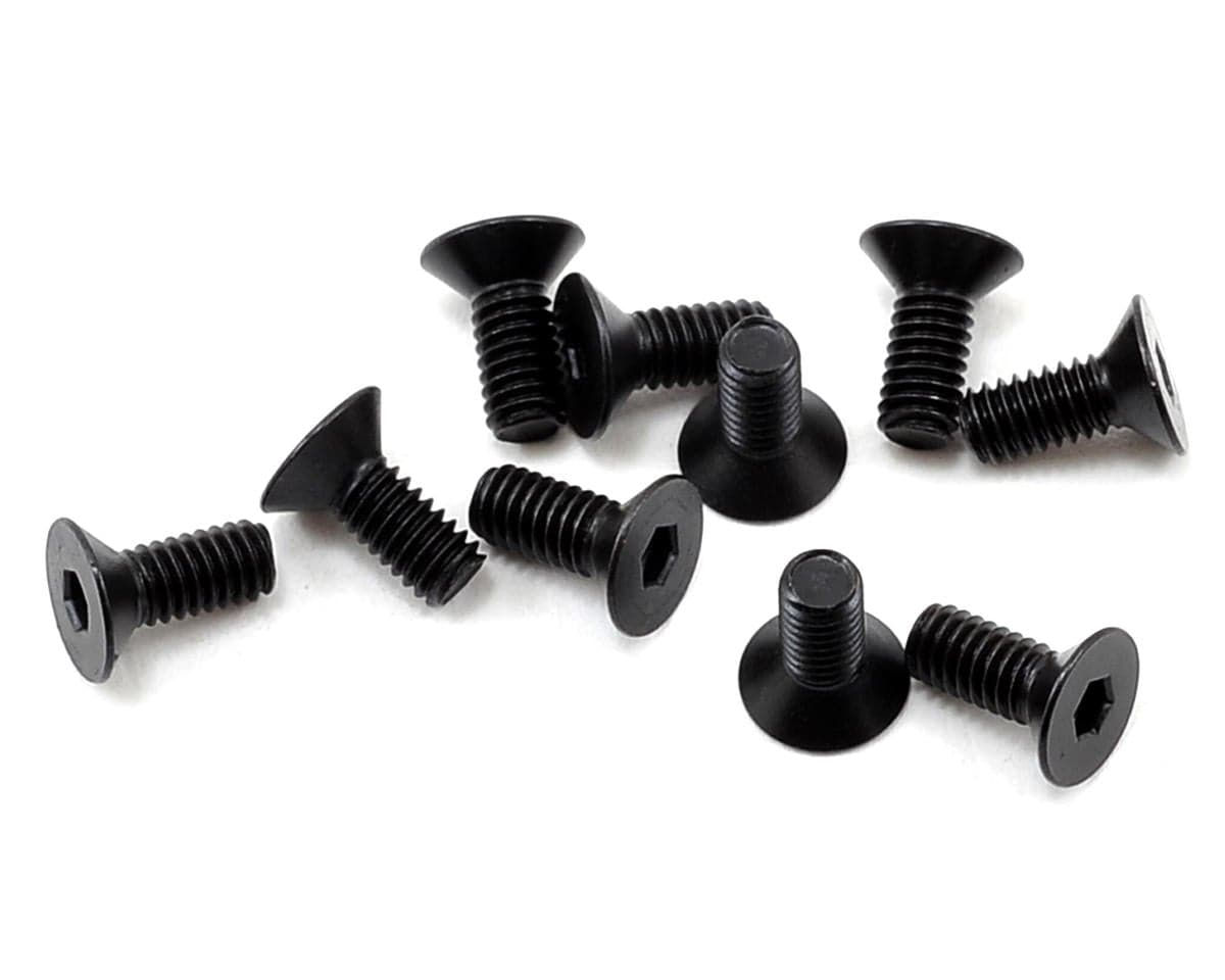 TLR Flat Head Screws, M2.5 x 6mm (10) - genuine TLR product TLR235003
