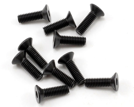 TLR Flathead Screws, M3 x 10mm, 10pcs, 22X, 22X-4 2.0, 22X-T - genuine TLR product TLR5962