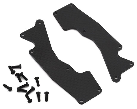 TLR Front Arm Inserts, Carbon, 8XT - genuine TLR product TLR344047