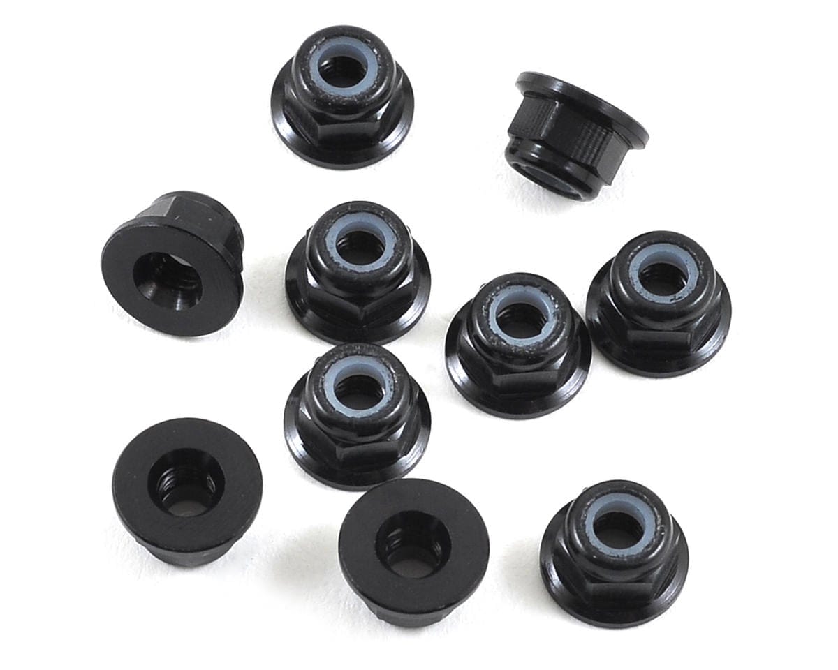 TLR M3 Flanged Aluminium Lock Nuts, Black, 10pcs, 22 5.0 DC Elite - genuine TLR product TLR336005