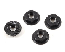 TLR M4 Aluminium Serrated Low Profile Nuts, Black, 4pcs, 22X-4 2.0