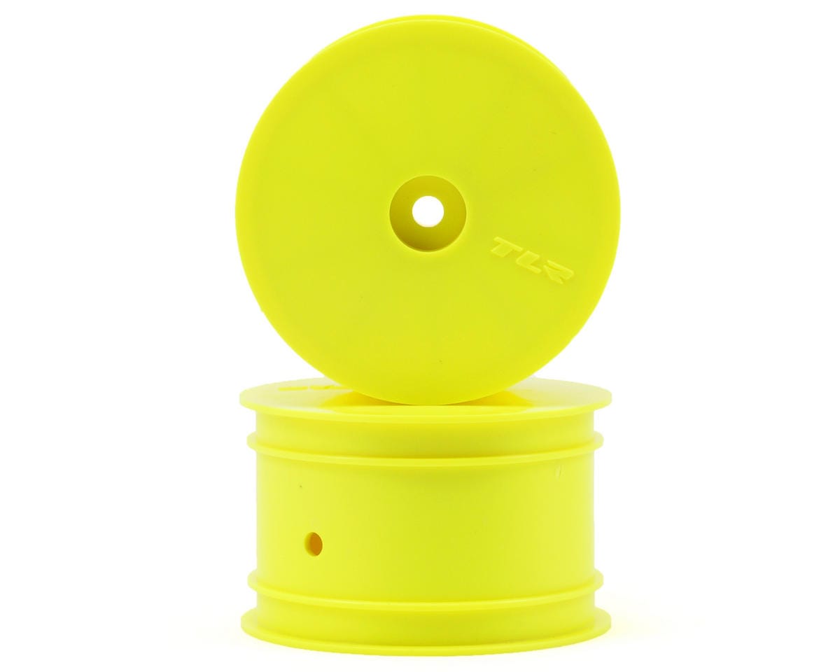 TLR Rear Wheel, Yellow, 2pcs, 22 5.0 SR, 22X-4 - genuine TLR product TLR7101