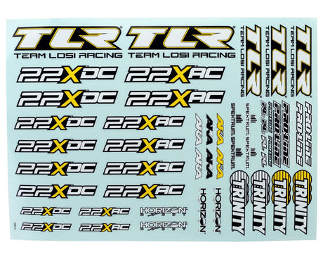 TLR Sticker Sheet, 22X - genuine TLR product TLR-1192