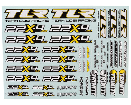 TLR Sticker Sheet, 22X-4 2.0 - genuine TLR product TLR-1267