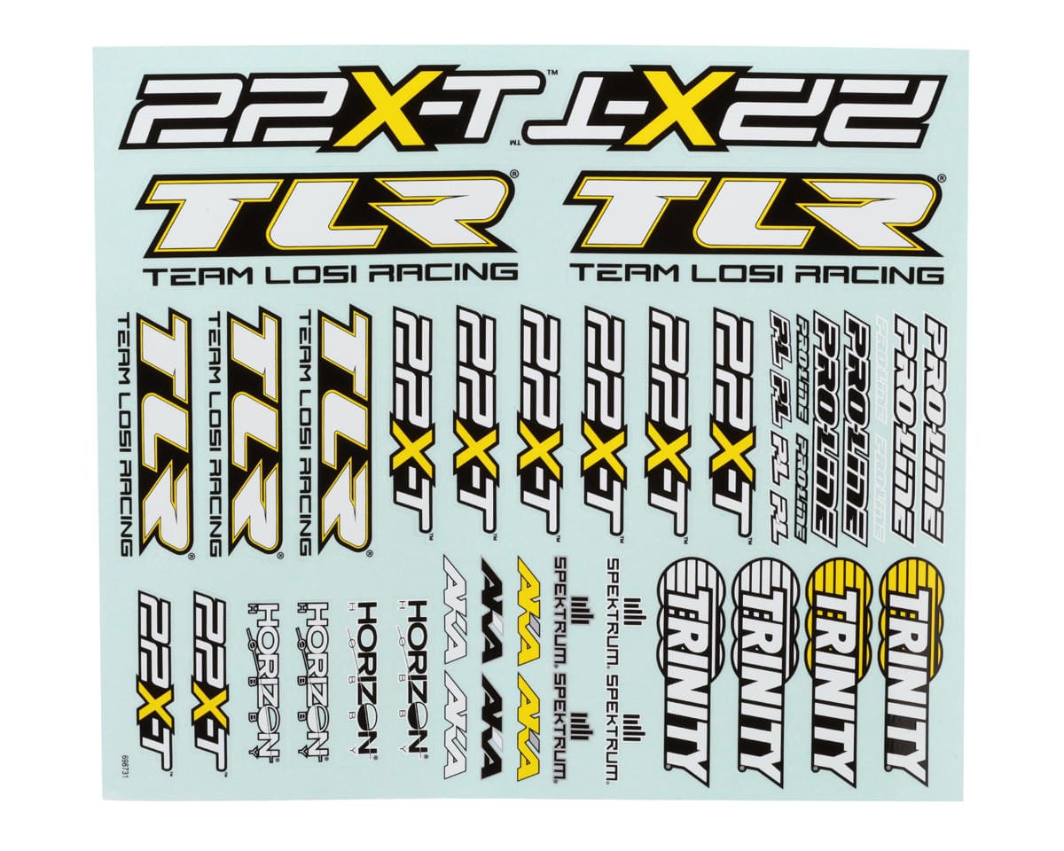 TLR Sticker Sheet, 22X-T - genuine TLR product TLR-1251