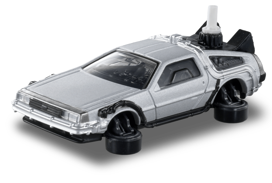 Tomica Premium Unlimited 11 Back to the Future Time Machine Part 2 side view
