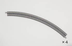 Tomix N Scale Curve Track 12 - 1/2" 317mm Radius, 45deg (4) - Hobbytech Toys