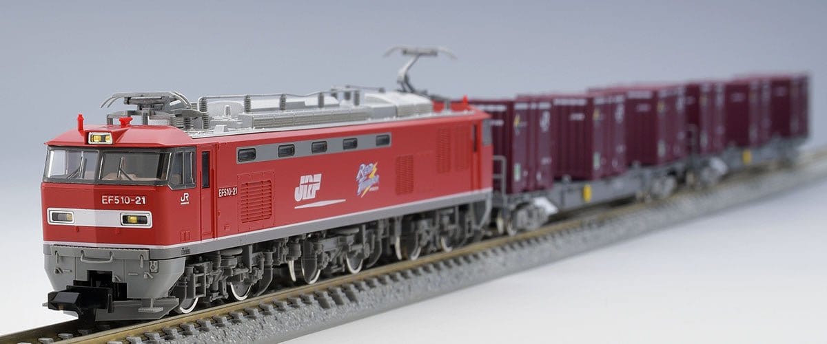 Tomix N Scale EF510 - 0 Container Train, 3 cars pack - Hobbytech Toys
