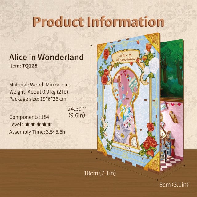 Tonecheer Alice In Wonderland Book Nook Kit [TQ128]