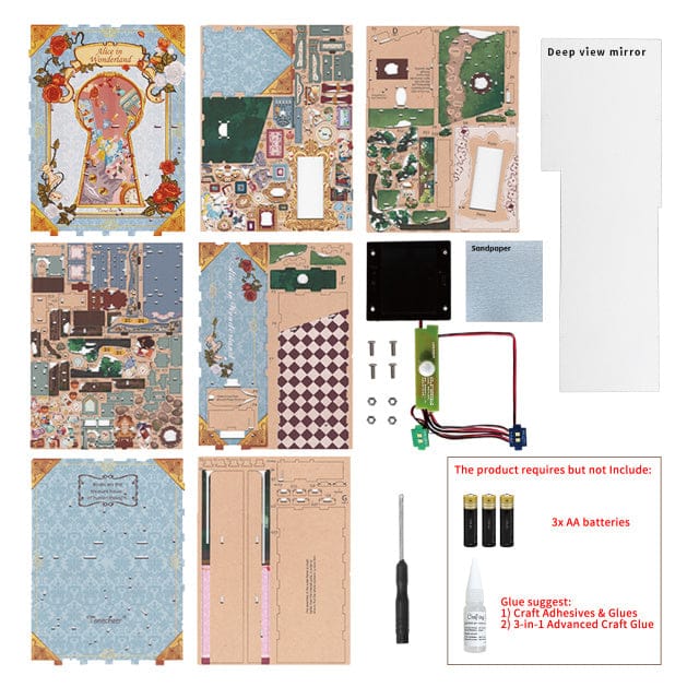 Tonecheer Alice In Wonderland Book Nook Kit [TQ128]