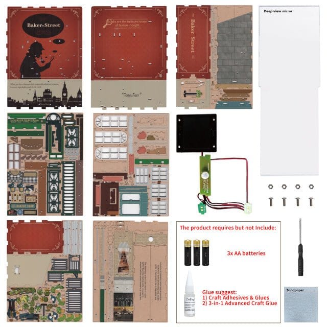 Tonecheer Baker Street Wooden Model Kit [TQ108] - Hobbytech Toys