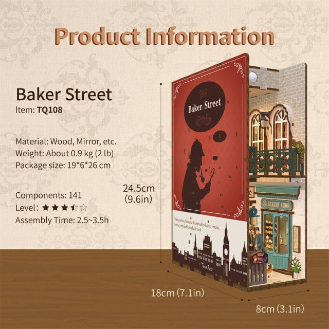 Tonecheer Baker Street Wooden Model Kit [TQ108] - Hobbytech Toys