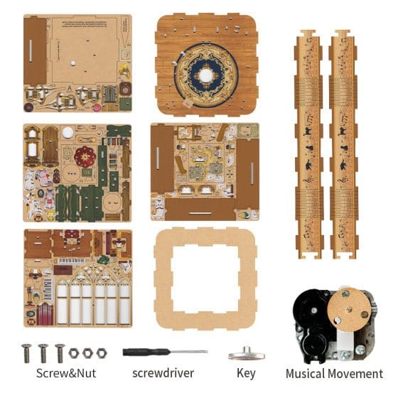 Tonecheer Cats Family Wooden Model Kit [TQ065] - Hobbytech Toys