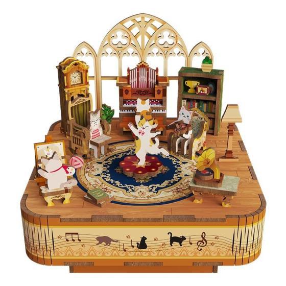 Tonecheer Cats Family Wooden Model Kit [TQ065] - Hobbytech Toys