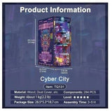 Tonecheer Cyber City Wooden Model Kit [TQ131] - Hobbytech Toys