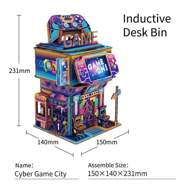 Tonecheer Cyber Game City Storage Box Wooden Model Kit [TQ182] - Hobbytech Toys