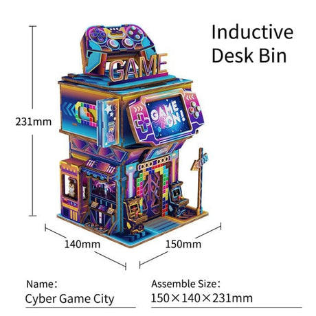 Tonecheer Cyber Game City Storage Box Wooden Model Kit [TQ182] - Hobbytech Toys