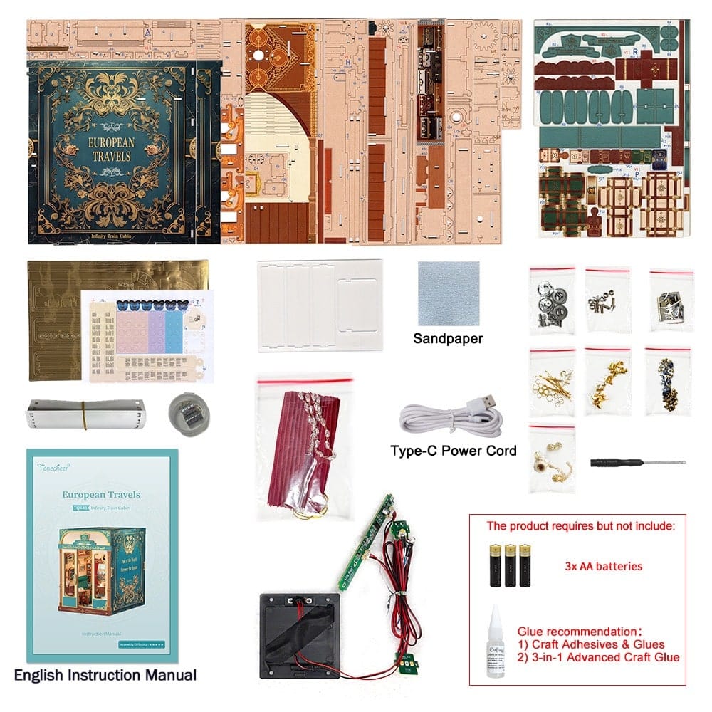 Tonecheer European Travels Book Nook Kit