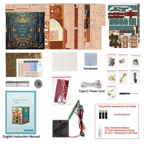Tonecheer European Travels Book Nook Kit