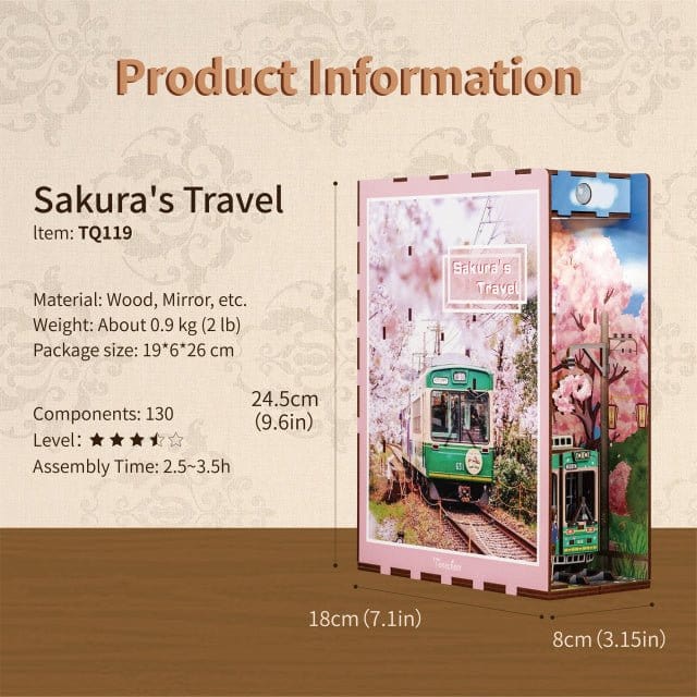 Tonecheer Sakuras Travel Wooden Model Kit [TQ119] - Hobbytech Toys