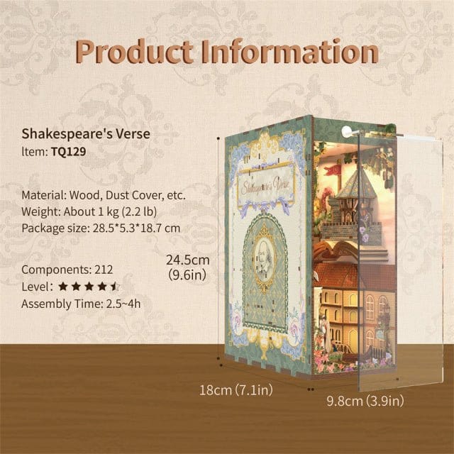 Tonecheer Shakespeares Verse Wooden Model Kit [TQ129] - Hobbytech Toys