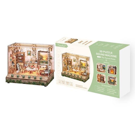 Tonecheer The Pastoral Home Sound Machine Wooden Model Kit [TQ400] - Hobbytech Toys