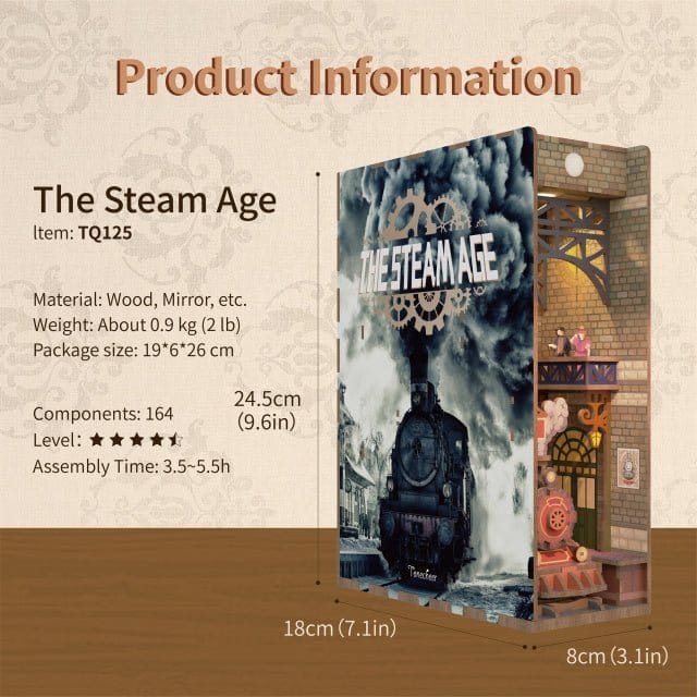 Tonecheer The Steam Age Wooden Model Kit [TQ125] - Hobbytech Toys