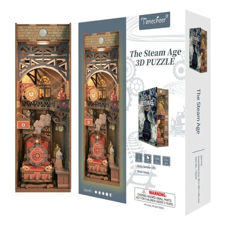 Tonecheer The Steam Age Wooden Model Kit [TQ125] - Hobbytech Toys