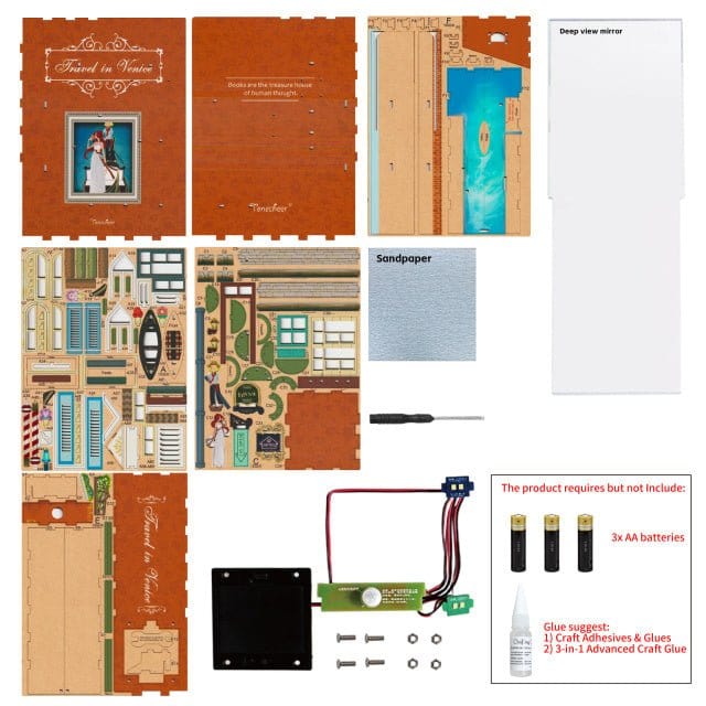 Tonecheer Travel In Venice Wooden Model Kit [TQ107] - Hobbytech Toys