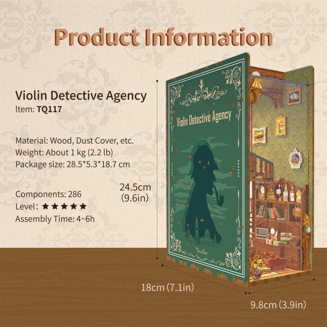 Tonecheer Violin Detective Agency Wooden Model Kit [TQ117] - Hobbytech Toys