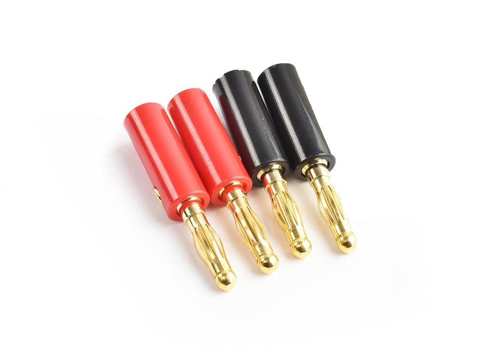 Tornado RC 4.0mm Gold Connectors Red & Black (2 Pairs) - Hobbytech Toys