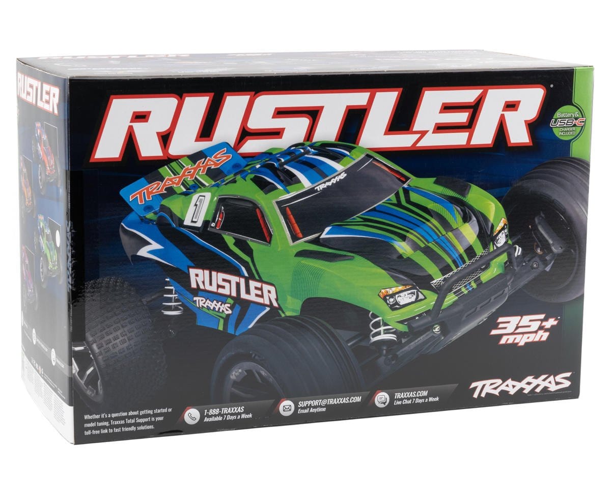 Traxxas 1/10 Rustler XL - 5 Brushed 2WD Stadium Truck - Pink [37254 - 8PINK] - Hobbytech Toys