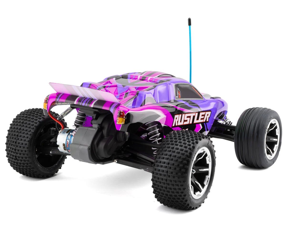 Traxxas 1/10 Rustler XL - 5 Brushed 2WD Stadium Truck - Pink [37254 - 8PINK] - Hobbytech Toys