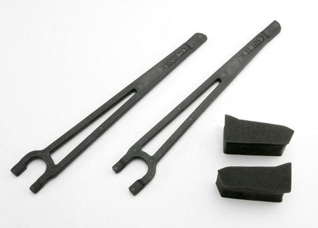 Traxxas 3927 Hold Downs Battery Left or Right with Foam Spacers - Hobbytech Toys
